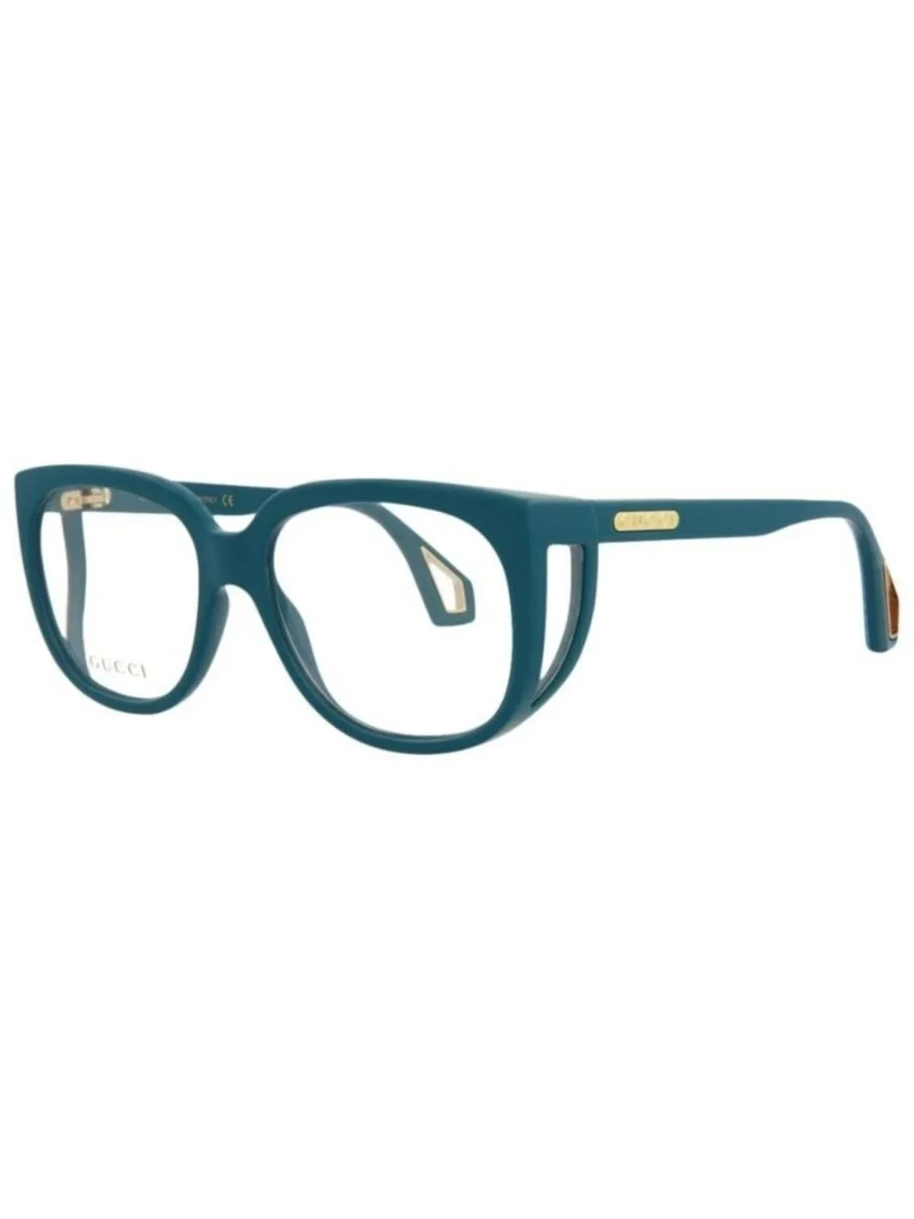 New Gucci Womens Square/Rectangle Blue Blue Transparent Fashion Designer Eyeglas